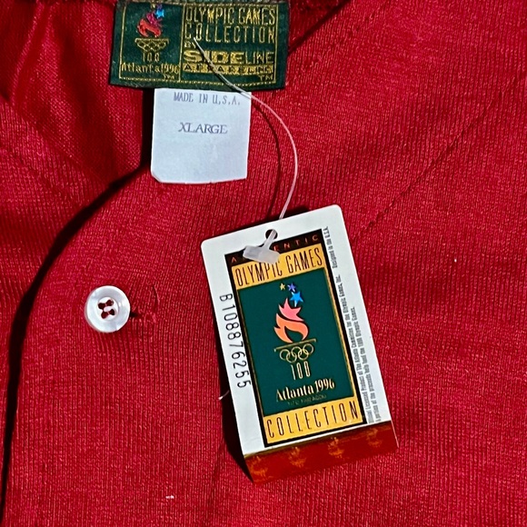 Atlanta 1996 deadstock baseball jersey style cotton button up sz xl - Picture 6 of 9